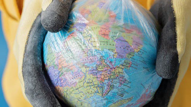 Volunteer with HEART packing pantry boxes